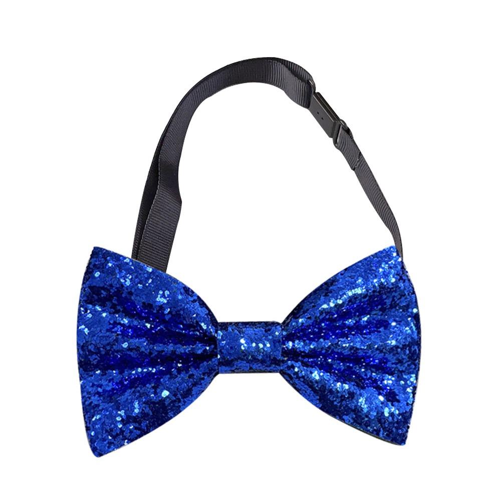 Fashion Shiny Paillette Sequins Bowtie Adjustable Dance Bowknot Stage Performance Tie Neck Decoration Necktie Compere