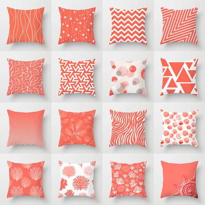 Modern Simple Coral Geometric Pillowcase Home Sofa Pillowcase