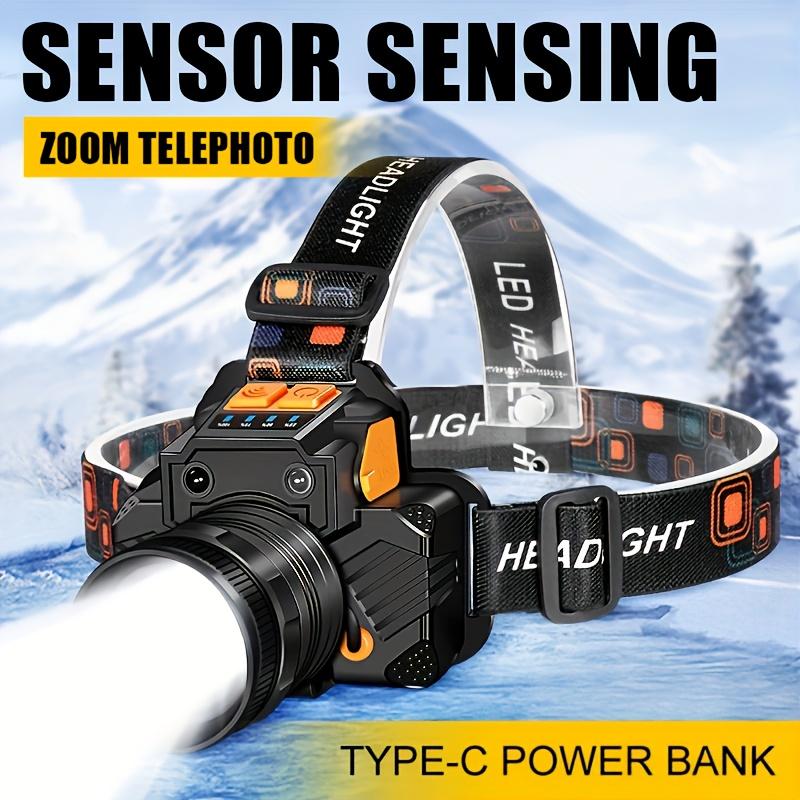 Rechargeable LED Headlights 3 Lighting Modes Adjustable Focal Length USB Suitable for Camping, Hunting, Fishing, Hiking, and Outdoor Exploration