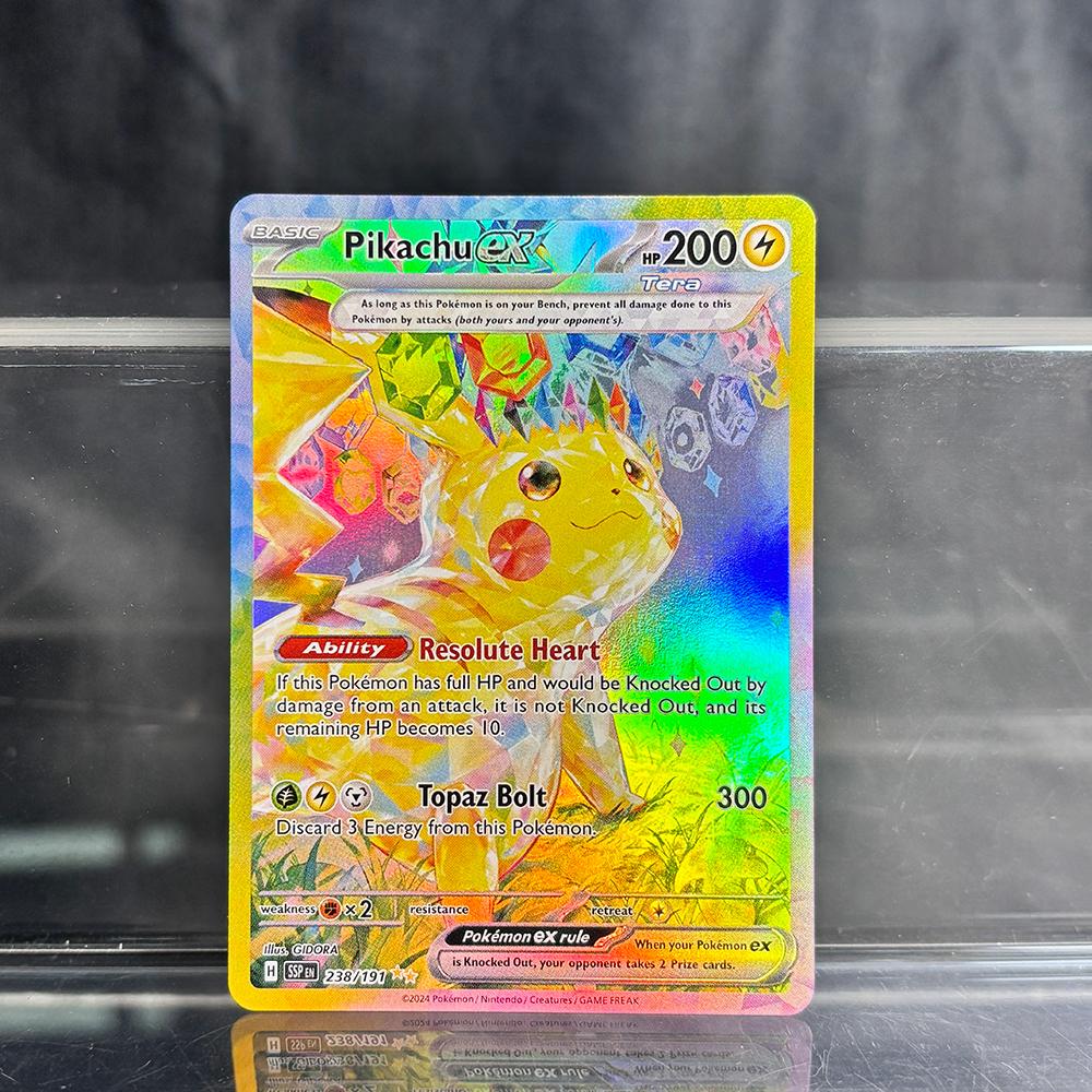 

Голографическая Коллекция Игровых Карточек PTCG Прокси-Карты Чаризард Пикачу Мью EX Синглы PKM Фольгированные Карты Генгар VMAX Skyridge (SK)