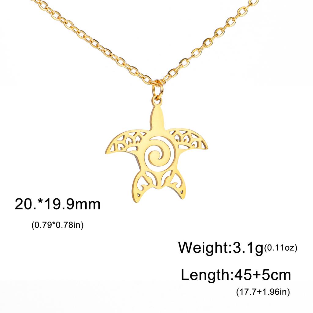 Cazador Animal Necklace for Men Women Stainless Steel Turtle Pendant Necklace Jewelry Gift Trend 2025 Birthday Gift Wholesale