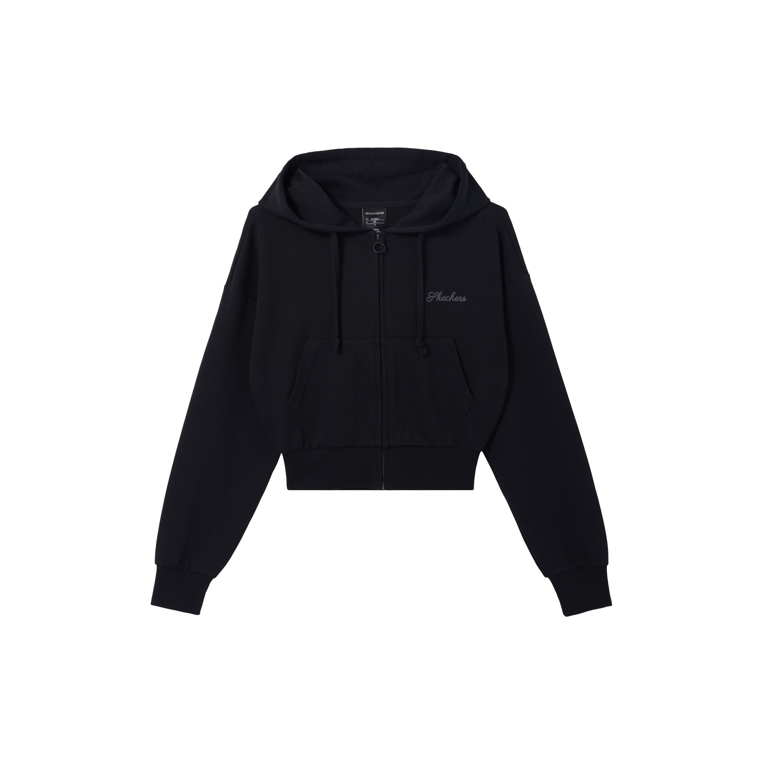Skechers Спортивная тренировочная куртка однотонная женская куртки Угольно-черный L323W036-0018 M