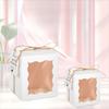 10pcs With Twine Clear Window Packaging With Tags Folding Retro Boxes  Birthday Party