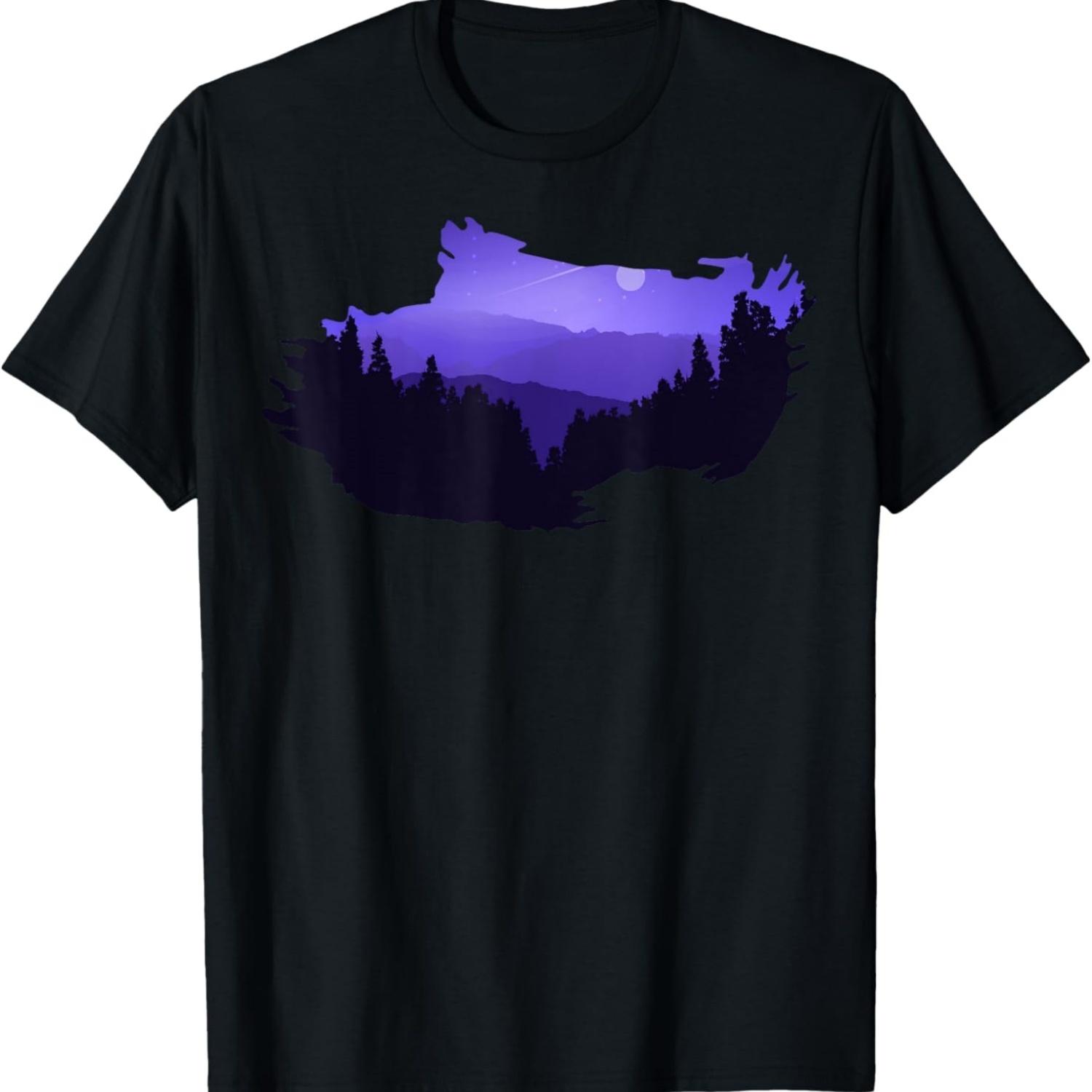 Mountain, Nature Trees and Forest T-Shirt(3) S