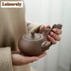 210ml Handmade Dead Branches Side Handle Pot Retro Raw Ore Coarse Pottery Teapot Tea Maker Kettle Personalized Kung Fu Tea Set