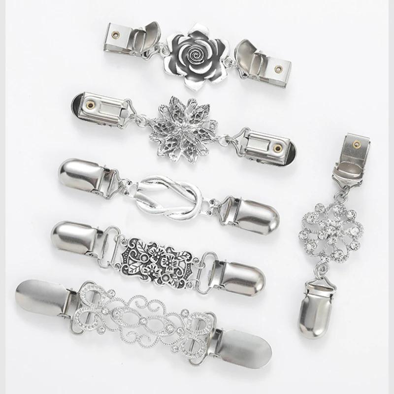 2 pcs of clothes clip brooch clip vintage clothing sweater cardigan shawl dress brooch clip shirt clip girl ladies