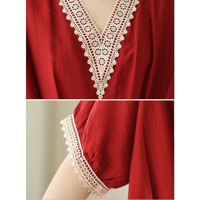 DIMANAF 2025 Summer Plus Size Oversized T-Shirt Women Loose Tops Tees Casual V-Neck New Shirt