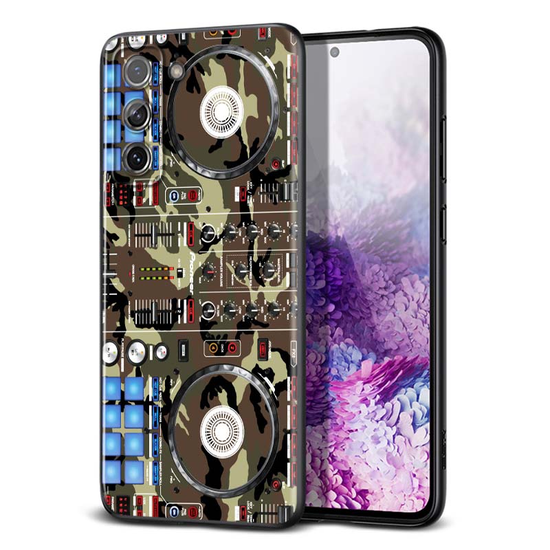 DJ Music Retro pentru Samsung Galaxy S21 Ultra Plus Note 20 10 9 8 S10 S9 S8 S7 S6 Edge Plus Husa neagra pentru telefon