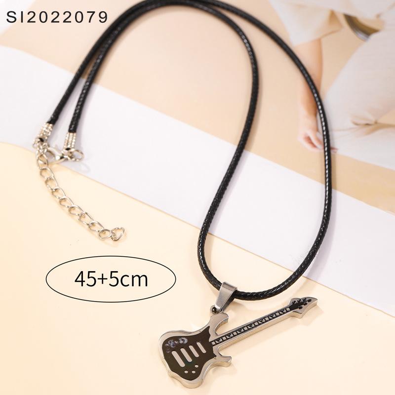 Jewelry Necklace For Women ,Versatile Stainless Steel Material ,Personalized Guitar Pendant Necklace ,Dopamine Jewelry 