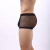 Herren-Boxershorts, durchsichtig, Netzstoff, dünn, niedrige Taille, elastisch, weich, atmungsaktiv, einfarbig, U-konvex, antiseptisch, Herren-Unterhose, Unterwäsche