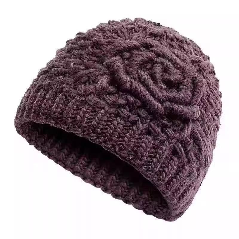 In the Elderly Hat Female Autumn and Winter Grandma Old Lady Wool Warm Velvet Mother Old Man Hat Cold Thickened