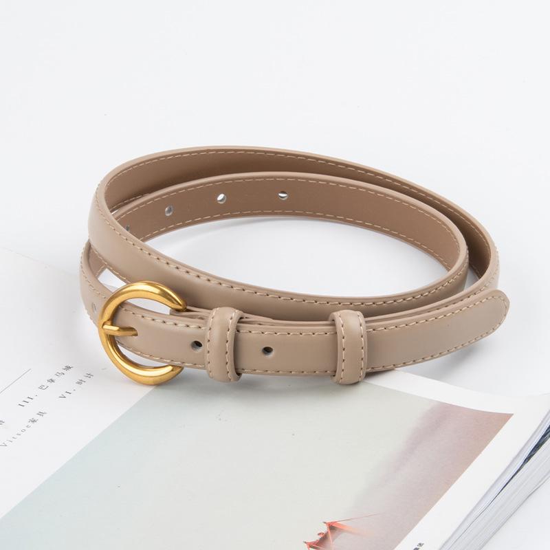 Cuckoo Women's Genuine Leather Skinny Belt for Jeans - Versatile Cowhide Casual Accessory