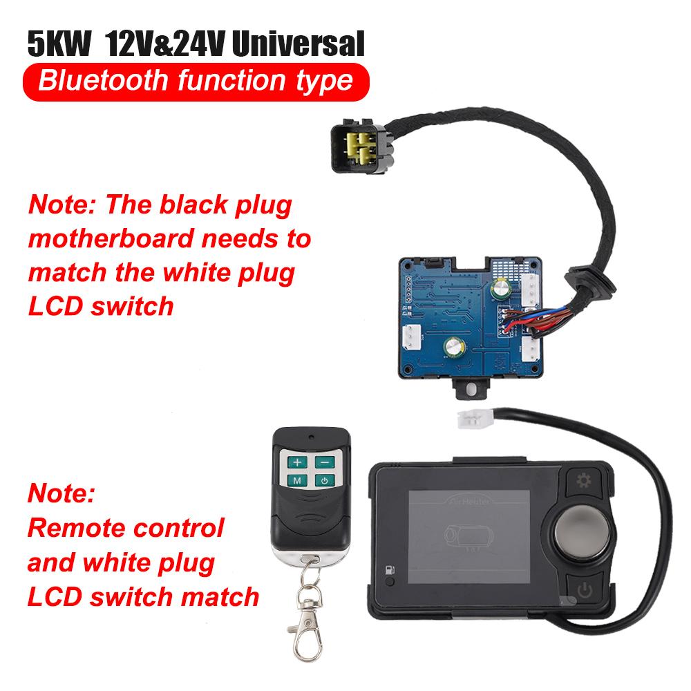 5KW Parking Heater Bluetooth Motherboard Switch Remote Control Wiring Harness Combination Suit Heater Accessories For Car Truck