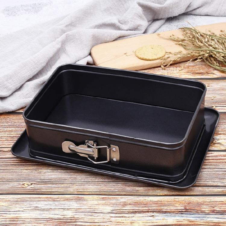 Moule à gâteau rectangulaire à démoulage facile à base amovible lavable au lave-vaisselle pour les passionnés de pâtisserie et les cuisiniers à domicile