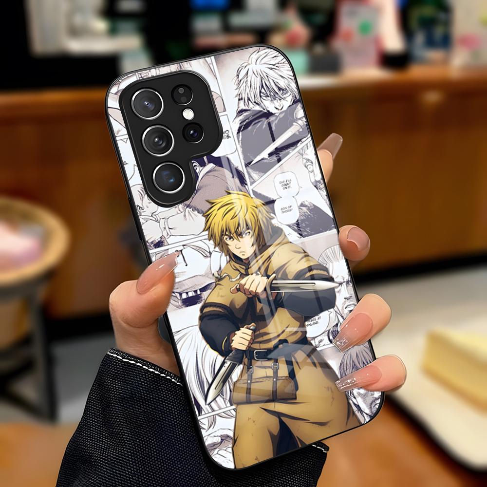 V-Vinland Saga Manga Phone Case For Samsung A25 A13 A33 5G A54 A36 A35 A56 A52 A14 Shockproof Glass Cover