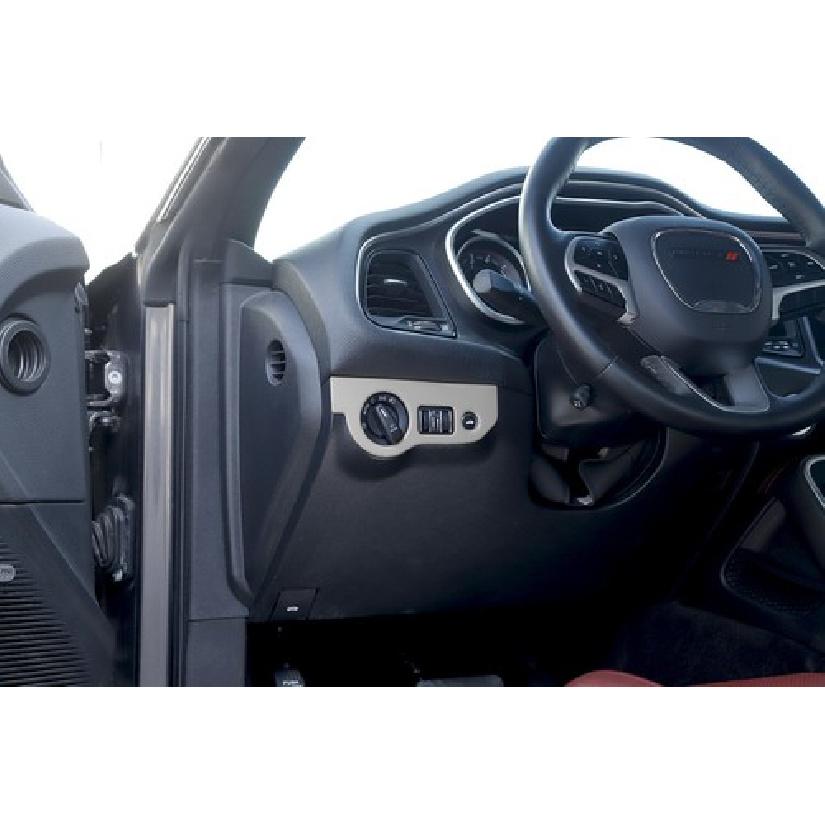 White ABS Headlight Switch Cover Trim For Dodge Challenger 12015+/Charger 2010+