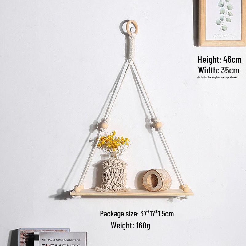 Bohemian Hand-Woven Tapestry Wall Shelf & Flower Pot Rack