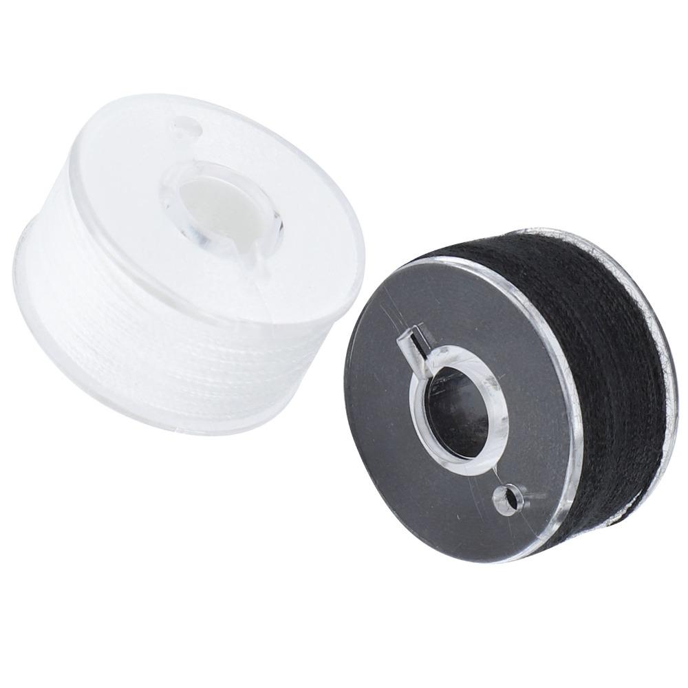 36pcs Size A Bobbins Box Set White And Black Plastic Bobbin Case For Sewing Machines
