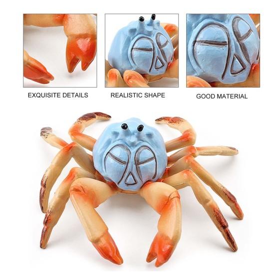 Simulation Animal Model Vivid Intelligence Development Solid Aquarium Miniature Crab Cognition Education Toy for Home