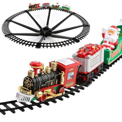 Weihnachts-Spielzeugeisenbahn-Set mit Licht und Ton Elektrische Spielzeugeisenbahn Santa's Express Delivery Weihnachten