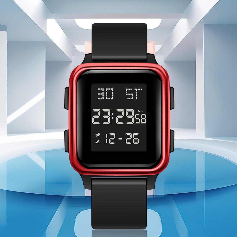 New Trend Outdoor Sports Multifunctional Electronic Watch Square High School Men'S Electronic Watch Chronograph Watch
