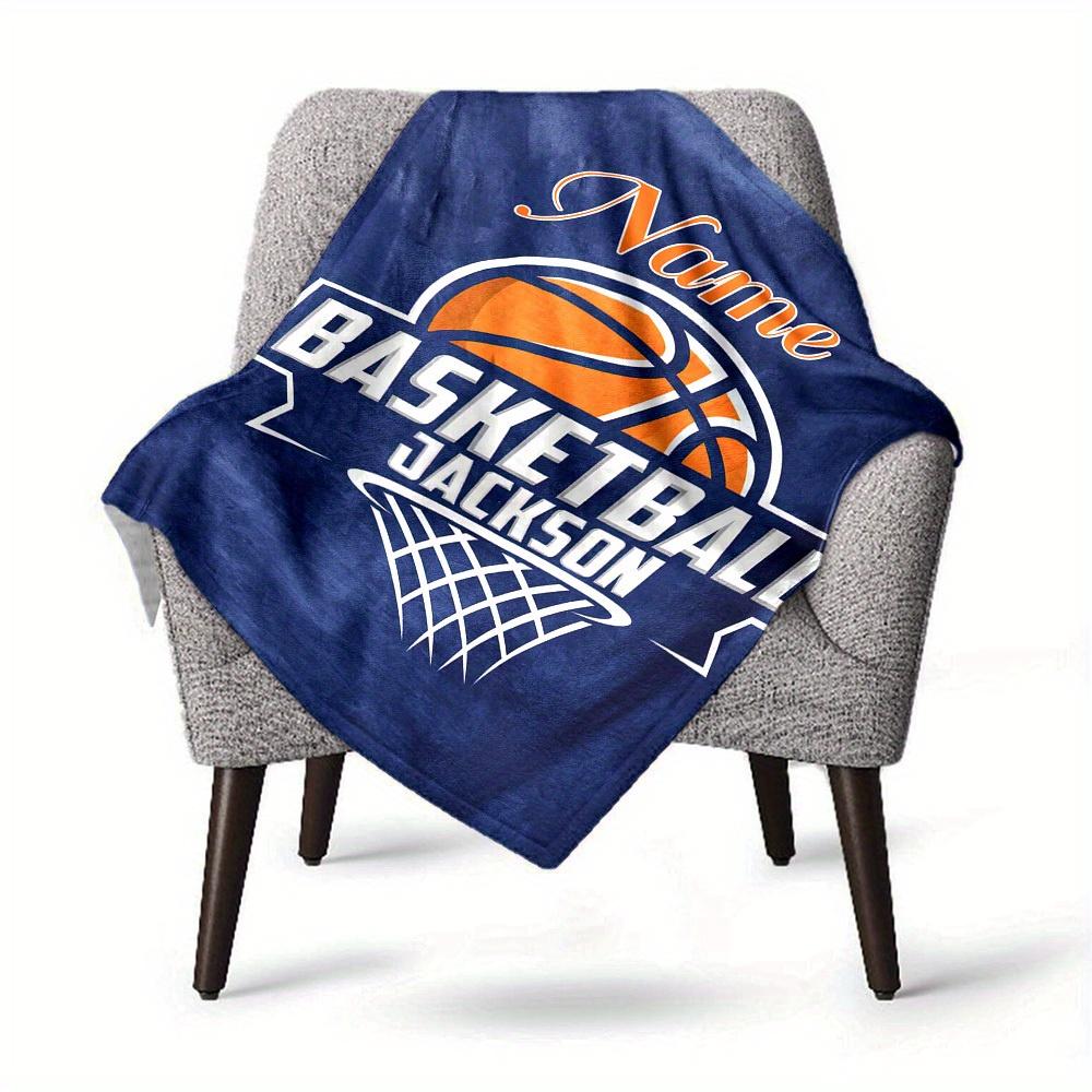 Basketball Home Customize Your Name Blankets Comfortable Soft Portable Allseason Multipurpose Blanket For Picnic Sofa Office Bed Living Room Suitable