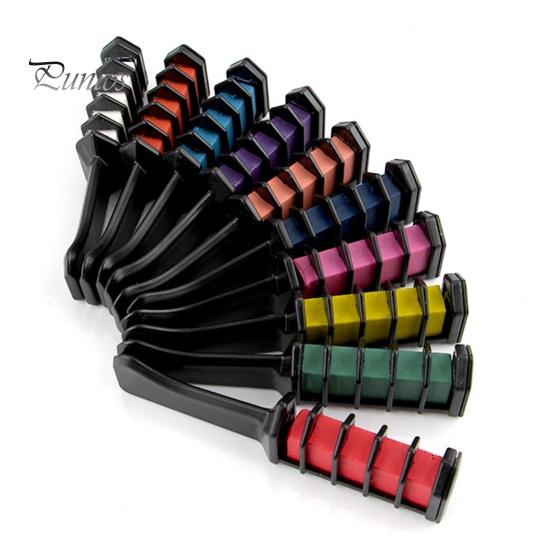 Halloween Hair Dye Comb 10Pcs Chalk 10 Colors Washable Instant Christmas Cosplay Party Disposable Temporary Coloring Safe