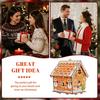 Julgransdekoration Pepparkakshus Trä DIY Pusselset Familjehelg Träd Prydnad Heminredning