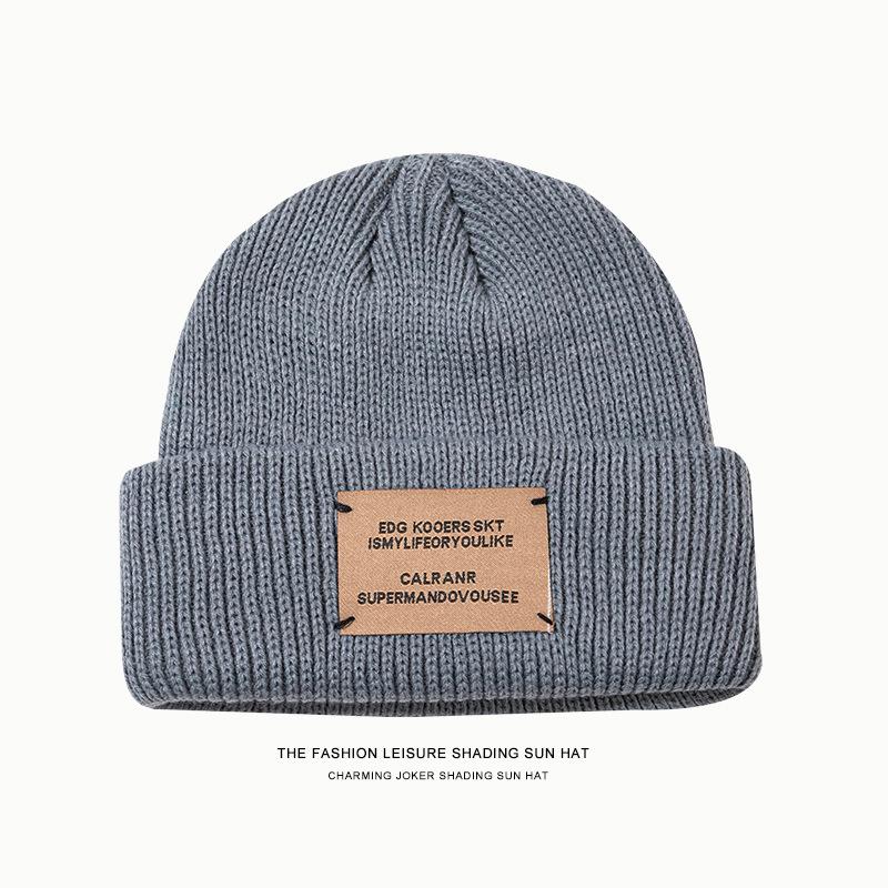 Hat Knitted Wool Hat Shows the Face Small Autumn and Winter Warm Fashion Versatile Cold Hat Women's Big Head Circumference Hat