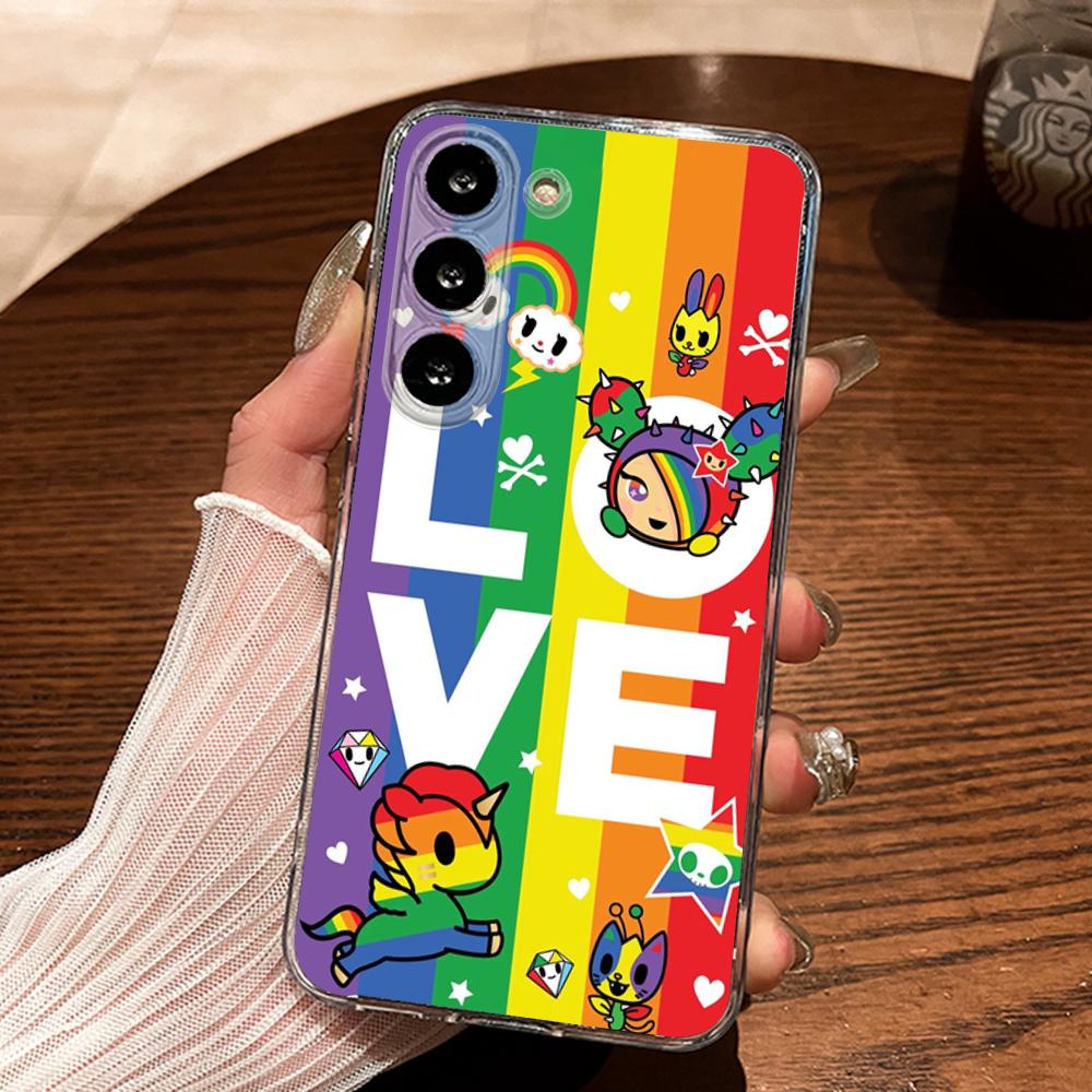 T-Tokidokis Unicorno stellina Phone Case Silicone For Samsung S30,23,21,22,20 FE lite,S10,9,PIus Note20ultra Soft Transparent