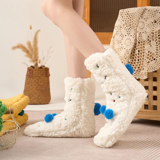 Anti Skid Indoor Socks Thickened Floor for Women, Non-Slip Mid-Calf Socks, Cartoon Thermal Winter Warm Thick Women Slippers Soft Fuzzy Cozy