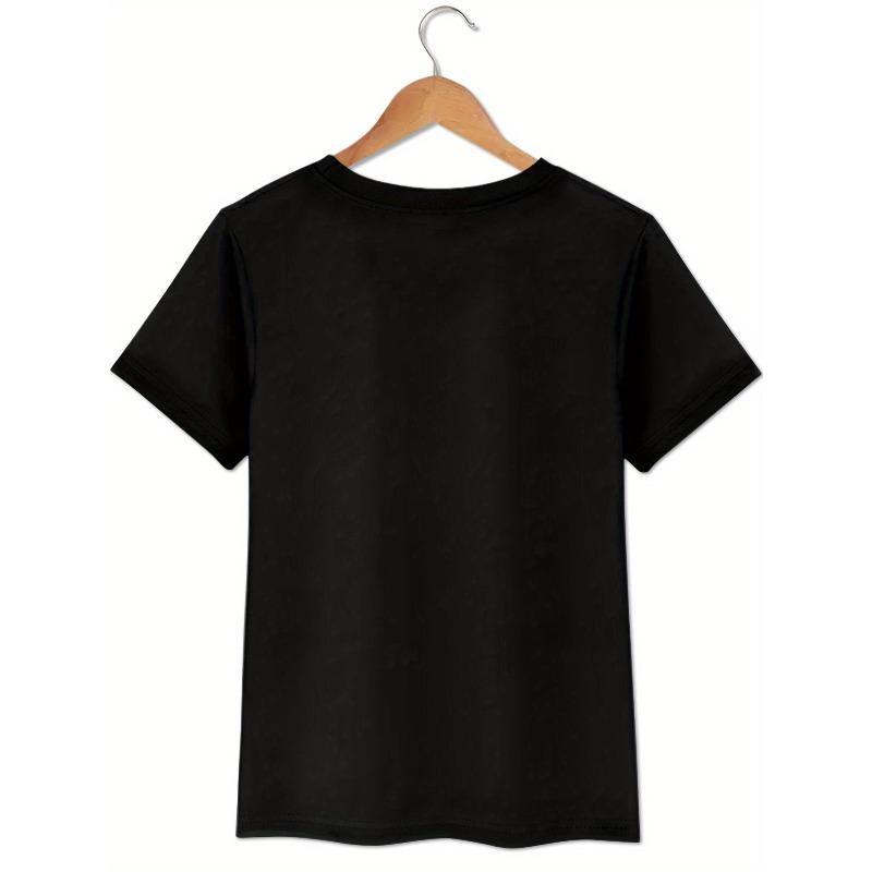 European Size [New Recommendation] Joyful Pattern Printed T-shirt, Women's Casual, Vacation, Short-sleeved Round Neck, Spring and Summer