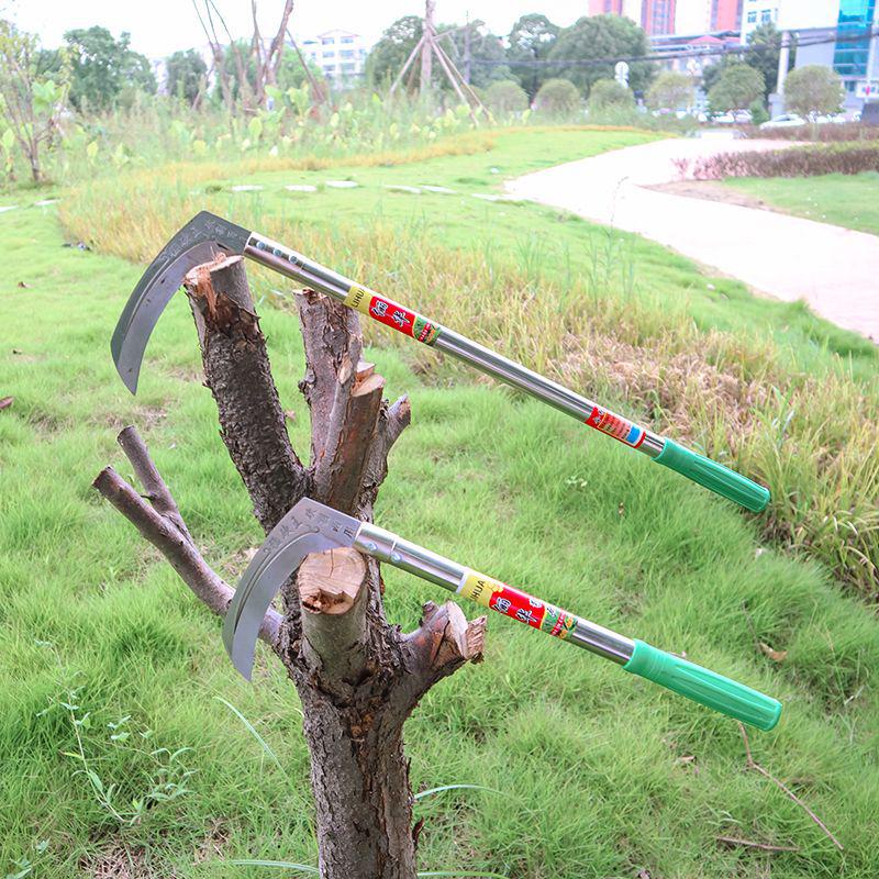 Sense mit extra langem Stiel für Gras, Mais, Weizen und Camping