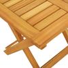Sun Lounger with Cushion and Table Solid Acacia Wood