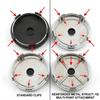 4Pcs 60mm Universal Car Wheel Center Hub Caps Black Red Sport Logo Chrome Rim Badge Emblem Dustproof Auto Tuning Accessories
