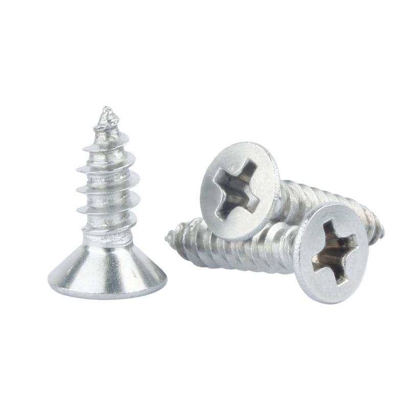 304 Stainless Steel Countersunk Self-Tapping Screws M2-M6