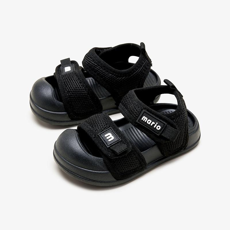 

Sandals for Children, Baby Indoor and Outdoor Slip-on Non-slip Soft-soled Beach Shoes 140 чёрный