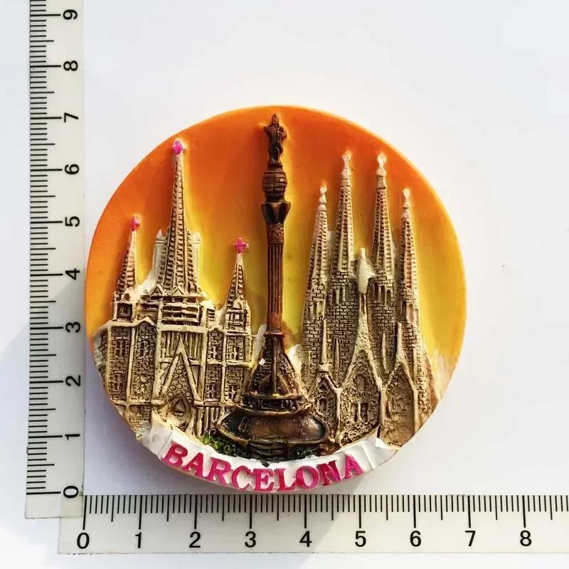 Barcelona Spania Magneți de Frigider Columb Granada Ibiza Sevilia Maalaga Suvenir Magneți de Frigider Autocolante Decor Bucătărie Acasă