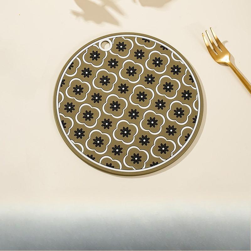 Retro Checkerboard Heat Insulation Pad, Pot and Bowl Pad, High-temperature Resistant Plate Pad, Anti-slip Table Pad, Heat-resistant