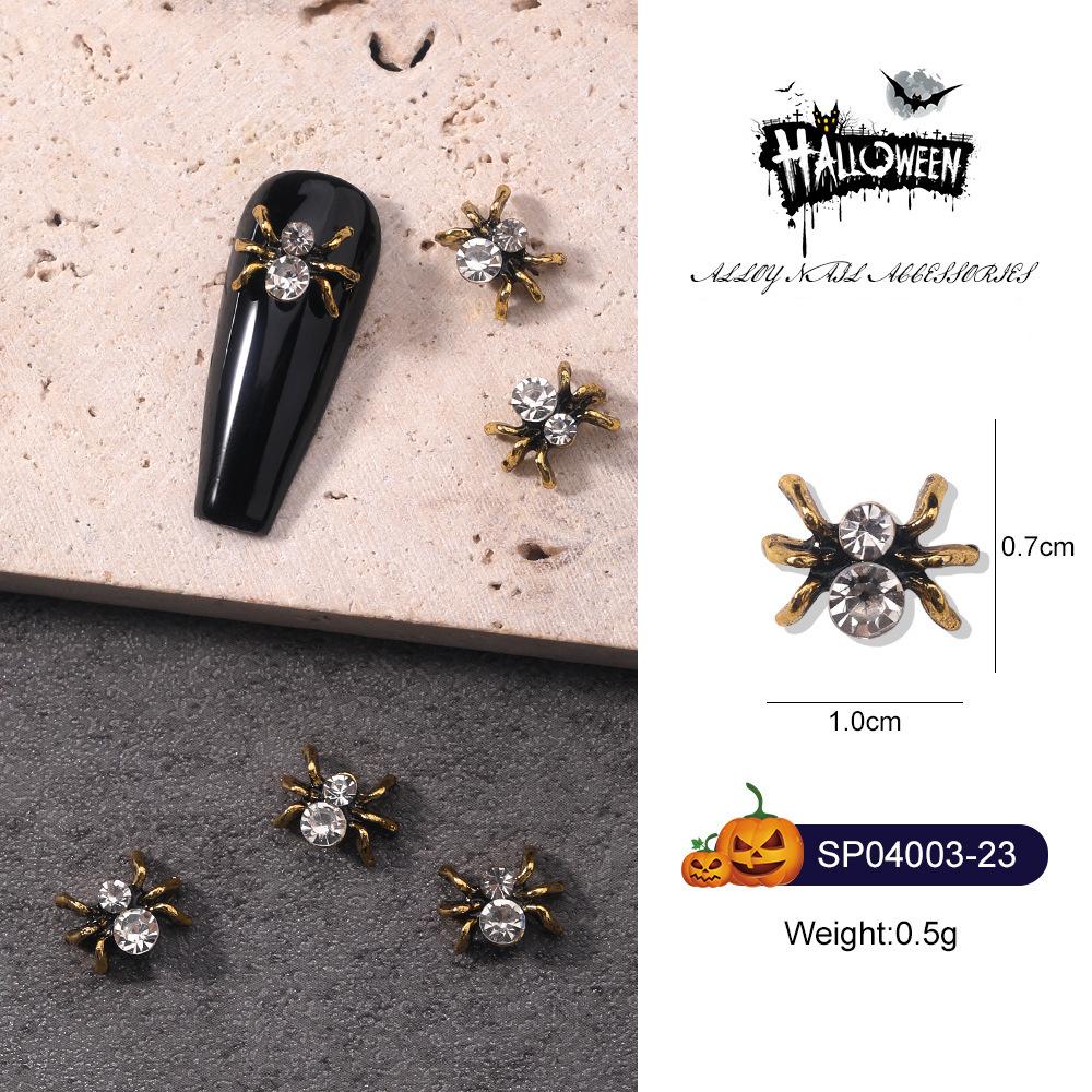 1PCS Pumpkin Skull Bat Nail Art Parts Retro Punk Style Alloy Finger Nail Charms Metal DIY Nail Art Decoration Accessories