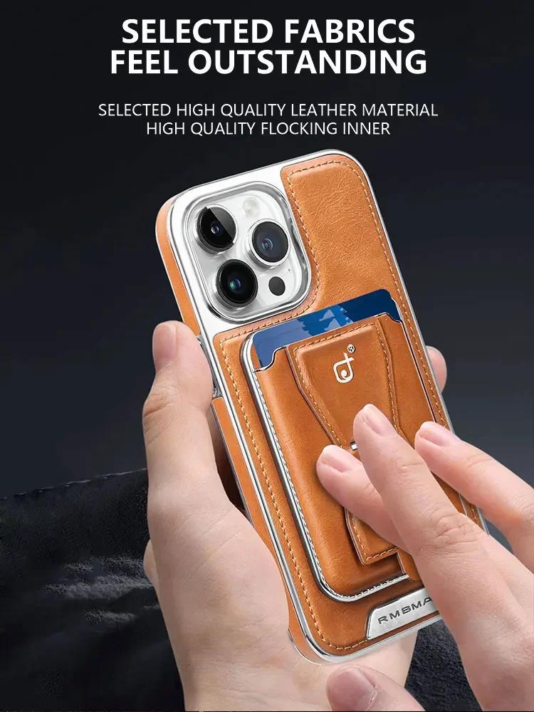 2-in-1 Magnetische Portemonnee Onzichtbare Standaard Lederen Hoes voor IPhone 15 Pro Max 15Plus 14 13 12 Telefoon Kaarten Sleuf Tas Houder Cover