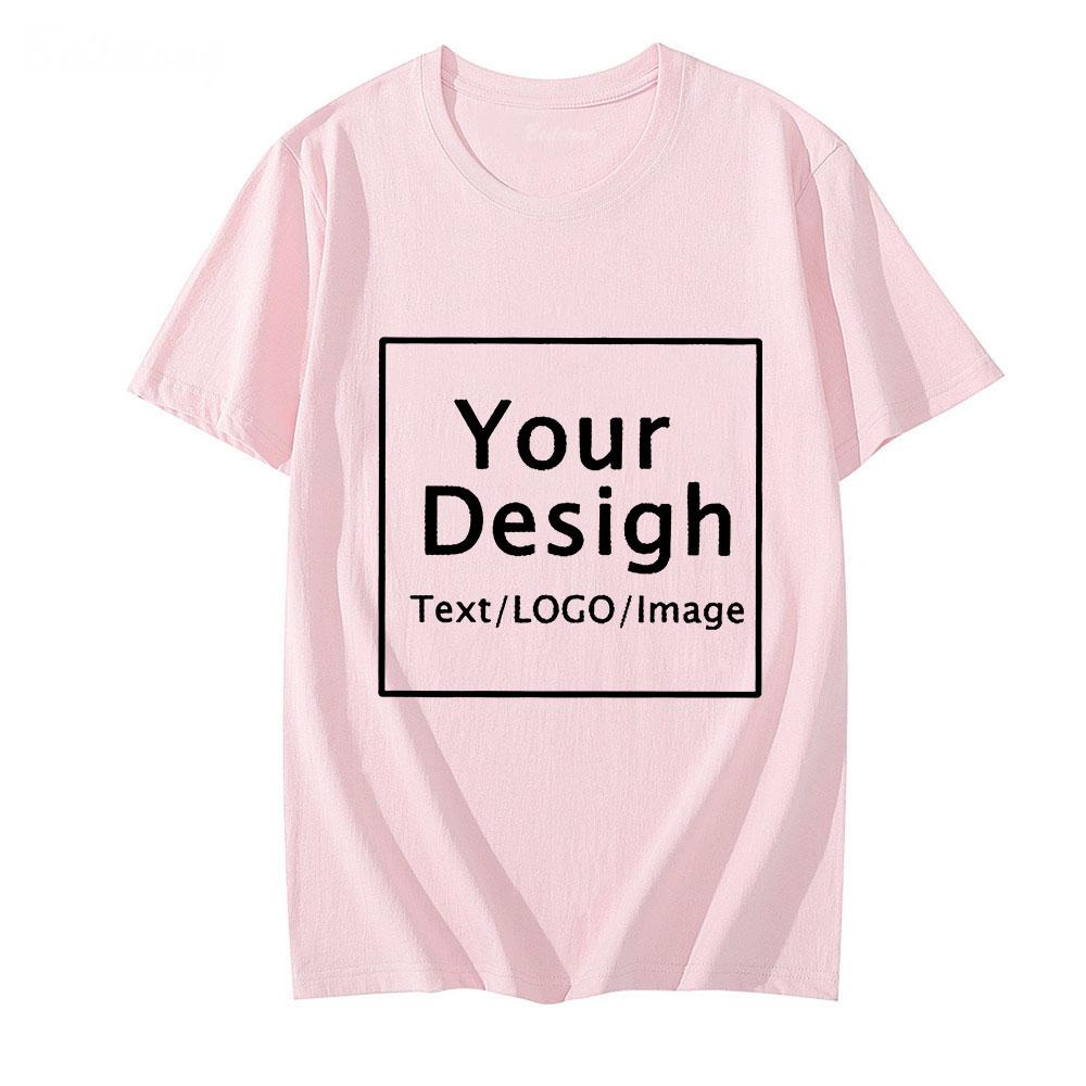 Customer Design T Shirts DIY02 Logo Image Print T-shirt 100% Cotton Short Sleeve Men Women Casual Clothing Vintage Tshirt