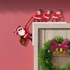 2PCS 3D Christmas Door Decor, Santa Reindeer Wood Corner Ornament Set, Festive Hanging Decoration for Home Fireplace Cabinet