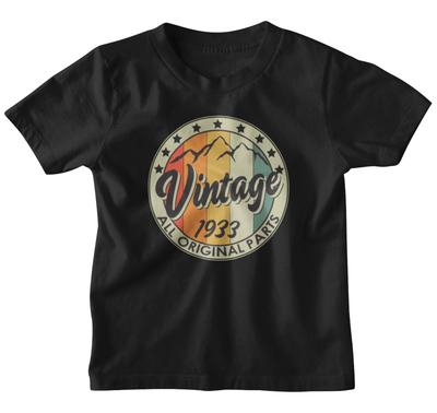 T-shirt Imprimé 90ème Anniversaire Hommes Femmes T-shirts Haut Vintage Montagne 1933 2023 Cadeau Homme 90 Ans
