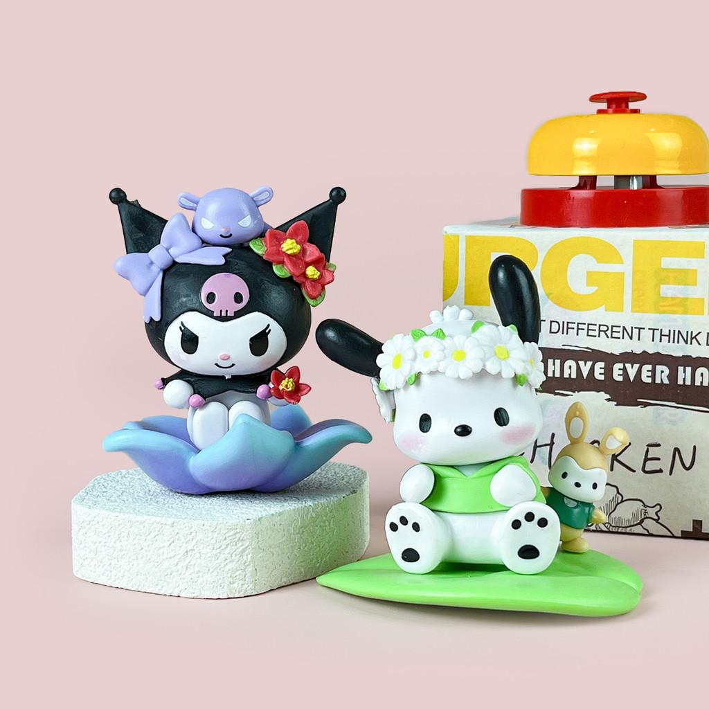 My Melody Flower Series Collectible Pvc Figurines For Gift Decor And
