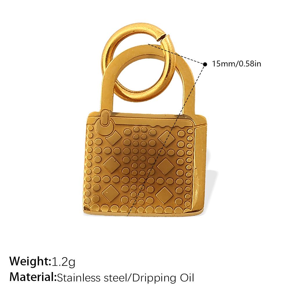 European and American Versatile Creative Color Bag Pendant, Stainless Steel Dripping Oil DIY Bracelet Necklace Accessories