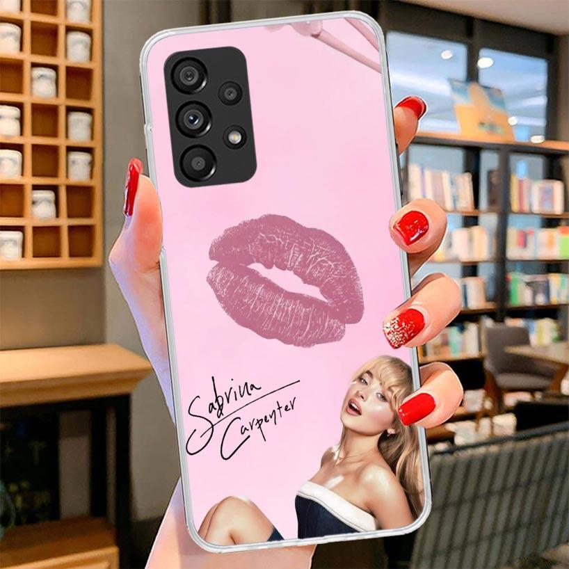 CR66 S-Sabrina C-Carpenter Phone Case For Samsung Galaxy A12 A22 A32 A52 A72 A02S Phone Case Note 20 Ultra 10 S10 Plus A51 A71 A