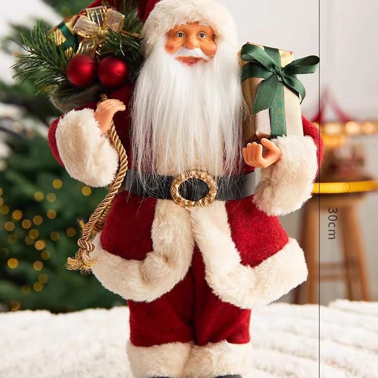 Popular 3D Santa Claus Plush Christmas Ornaments for Home Decor