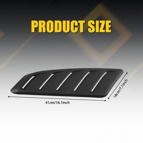 2pcs Air Flow Intake Cover Black Hood Universal Decorative Vent Car Accessories