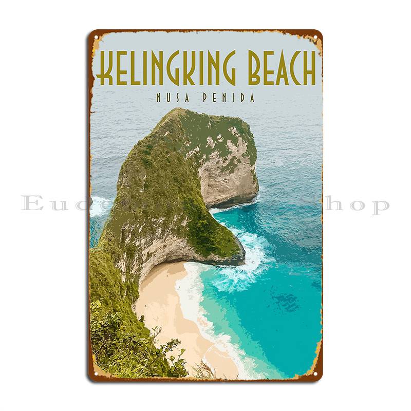 

Nusa Penida Sticker Bali Sticker Kelingking Beach Vintage Bali Metal Plaque Poster Wall Mural Create Custom Tin Sign Poster 20x30cm（7.8x11.8inch）